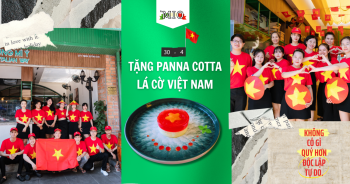 Free Panna Cotta Shaped Like the Vietnamese Flag